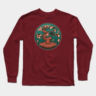 Bonsai Yoga - A Tiny Zen Meditation Tree in a Sphere Long Sleeve T-Shirt